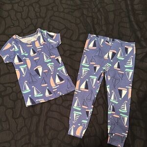 Sailboat Print Kids Pajama Set
